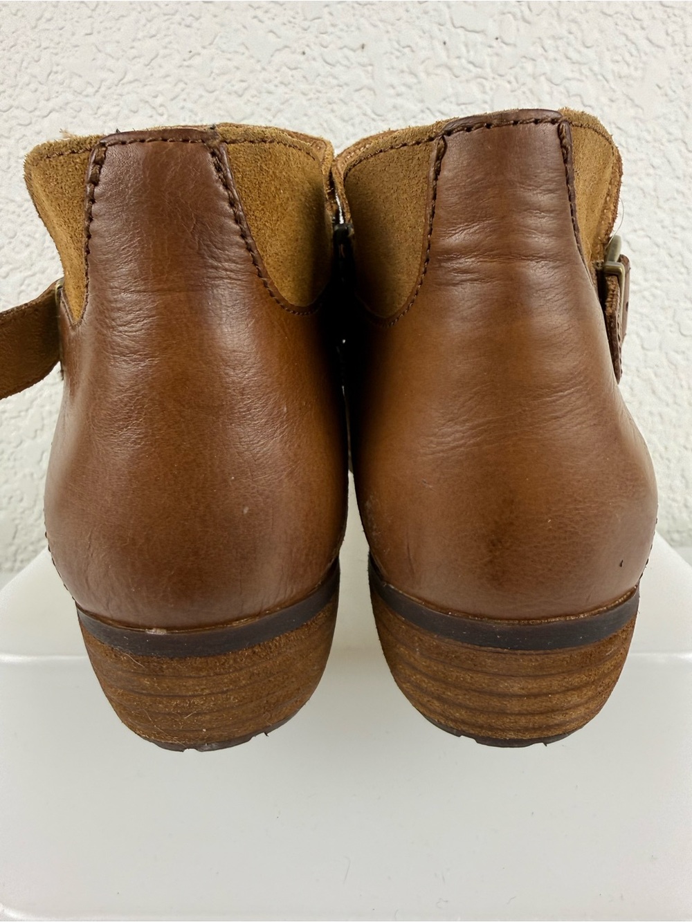 Born | Kati Ankle Booties | Tan Brown Leather & Suede | Women's 7.5 - Picture 4 of 11